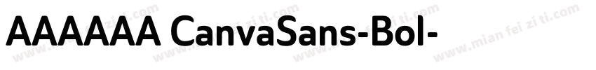 AAAAAA CanvaSans-Bol字体转换